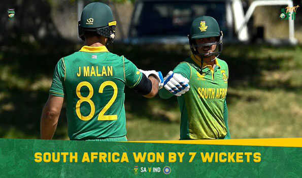 दूसरा वनडे सात विकेट से जीतकर दक्षिण अफ्रीका का सीरीज पर कब्ज़ा