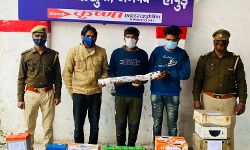 सेंधमारी कर लोगों को लाखों की चपत लगाने वाले तीन बदमाश गिरफ्तार