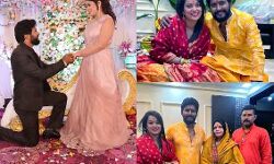 यश कुमार ने निधि झा के साथ सगाई की यश कुमार ने निधि झा के साथ सगाई की