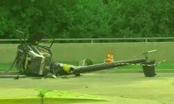 हेलिकॉप्टर के उड़े परखच्चे, दुर्घटना में चार की मौत