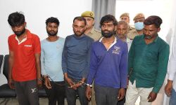 आधा दर्जन बदमाशों ने की थी हीरो शोरूम में चोरी-किये गिरफ्तार