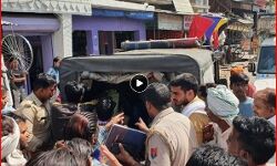 किराना कारोबारी से दिनदहाड़े लूट-3 बदमाशों ने गोली मारकर लूटे 7 लाख