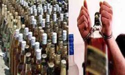 छापेमारी के दौरान बरामद की 500 कार्टून विदेशी शराब