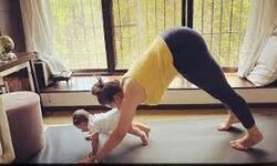 अभिनेत्री ने योग करते हुये तस्वीर शेयर की