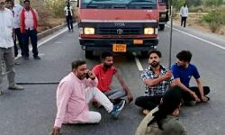 गोवंशों से भरे कंटेनर का पीछा कर पकड़ा- हिंदूवादियों में आक्रोश गोवंशों से भरे कंटेनर का पीछा कर पकड़ा- हिंदूवादियों में आक्रोश