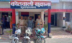 टॉप-10 बदमाश को धर दबोचकर भेजा जेल- चोरी की बाइक बरामद