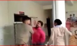 थाने के भीतर ही युवक ने दे दनादन कर सिपाही का किया ऐसा हाल