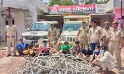 चोरी के माल के साथ 10 गिरफ्तार