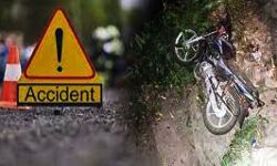 बाइक खाई में गिरने से दो युवकों की मौत