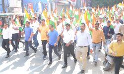 अफसरों ने रैली निकालकर दिया राष्ट्रभक्ति एवं हर घर तिरंगे का संदेश अफसरों ने रैली निकालकर दिया राष्ट्रभक्ति एवं हर घर तिरंगे का संदेश