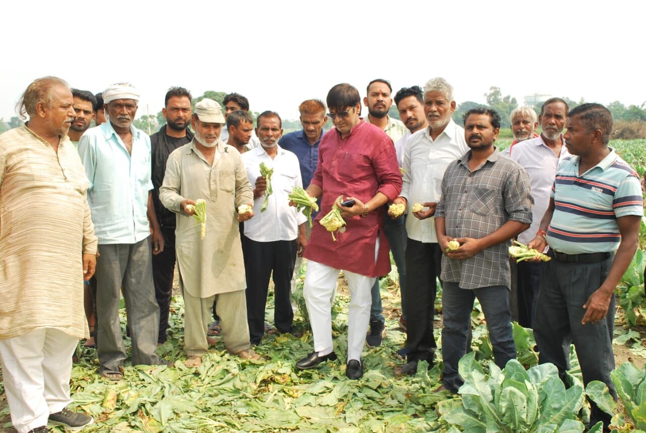 किसानो की समस्याओं को लेकर समाजसेवी मनीष चौधरी ने किया निरीक्षण