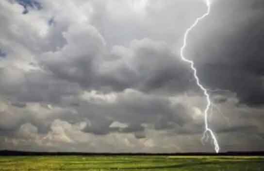 आकाशीय बिजली दो किसानों के साथ लेकर चली गई 9 बकरियों की जान
