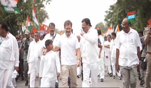 भारत जोड़ो यात्रा रविवार को तेलंगाना में प्रवेश करेगी भारत जोड़ो यात्रा रविवार को तेलंगाना में प्रवेश करेगी