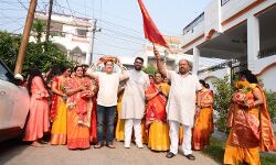 शहर के महालक्ष्मी एंक्लेव में हो रहा श्रीमद् भागवत कथा का आयोजन