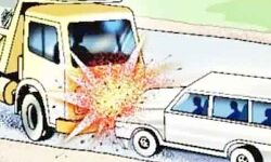 डंपर की टक्कर से जीप सवार पांच लोगों की मौत, इतने घायल डंपर की टक्कर से जीप सवार पांच लोगों की मौत, इतने घायल