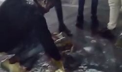 चौराहे पर मना बर्थडे-सड़क पर काटा केक, फिर पुलिस को देख करना पड़ा..