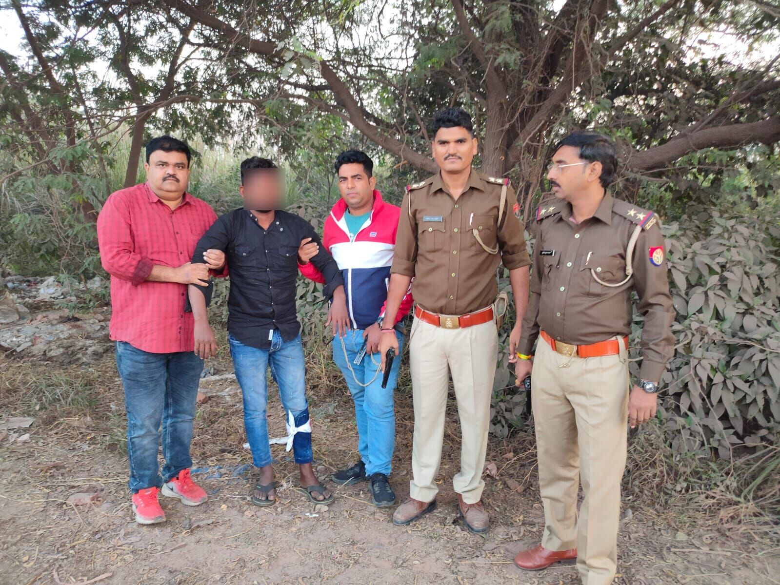 एक चोर पकड़ने को करनी पड़ी पुलिस को मुठभेड़-लंगडा कर किया अरेस्ट