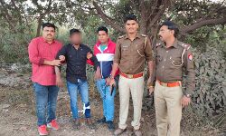 एक चोर पकड़ने को करनी पड़ी पुलिस को मुठभेड़-लंगडा कर किया अरेस्ट