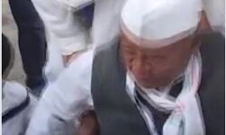 भारत जोड़ो यात्रा में धक्का मुक्की- पूर्व सीएम धड़ाम से गिरे