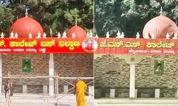 बीजेपी सांसद की धमकी के बाद रातों-रात गायब हुए मस्जिद जैसे गुंबद बीजेपी सांसद की धमकी के बाद रातों-रात गायब हुए मस्जिद जैसे गुंबद