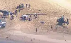 हवा में दो हेलीकॉप्टरों में हुई टक्कर- 4 की मौत- अन्य हुए घायल