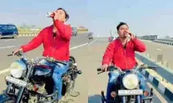 बुलेट पर बीयर पीने के चक्कर में कटा 31 हजार का चालान- देखी हवालात