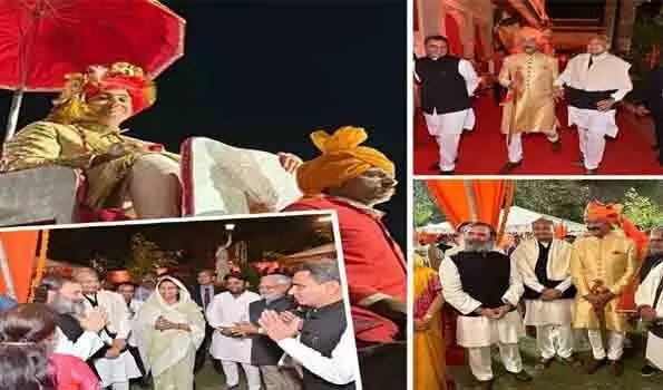 भंवर जितेन्द्र सिंह की बेटी की हुई राजशाही शादी, हाथी पर बैठकर हुए रवाना