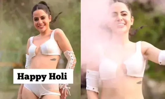 उर्फी का गुलाबी कहर- वीडियो में दिखा रंगो का धुआं- यूजर बोला जिंदा जला दो