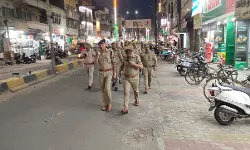 SP CITY ने चुनाव के दृष्टिगत किया पैदल गस्त- दिए जरूरी आदेश