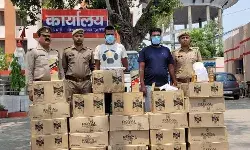 पुलिस ने पकड़ी 23 पेटी अवैध शराब- चुनाव में होनी थी इस्तेमाल