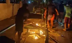 सीएम के सभास्थल पर आगजनी तोड़फोड़- इंटरनेट बंद- लगी धारा 144