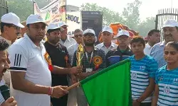 खेलो इण्डिया यूनिवर्सिटी गेम्स 2022 मशाल रैली का हुआ आयेाजन