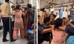 मेट्रो में सीट के लिए घमासान- महिलाओं ने बाल पकड़ खूब किया संग्राम मेट्रो में सीट के लिए घमासान- महिलाओं ने बाल पकड़ खूब किया संग्राम