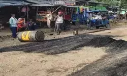 PWD का कमाल- मंत्री के दौरे से पहले मिट्टी पर सड़क की तैयार