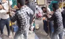 बीच सड़क उतारा नेतागिरी का भूत- कार्यकर्ताओं ने BJP नेता की जूते चप्पल