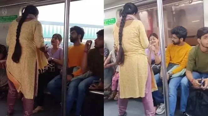 मेट्रो में फिर उतरा गदर- लड़का लड़की एवं युवती के बीच खूब हुई... मेट्रो में फिर उतरा गदर- लड़का लड़की एवं युवती के बीच खूब हुई...