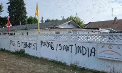 हिंदू मंदिर में फिर तोड़फोड़- दीवार पर लिखा पंजाब इज नॉट इंडिया