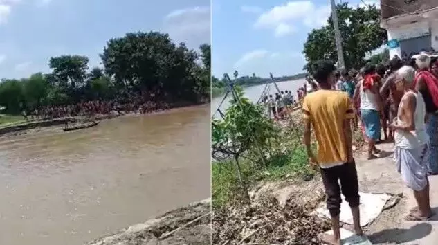 स्कूली बच्चों से भरी नाव नदी में समाई- सवार थे 32 बच्चे- जुटे गोताखोर