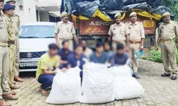 गुडवर्क- पुलिस ने सात तस्करों के साथ पकड़ा 17 लाख का अवैध गांजा गुडवर्क- पुलिस ने सात तस्करों के साथ पकड़ा 17 लाख का अवैध गांजा