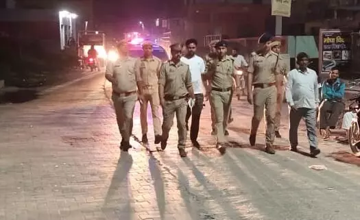 एसपी सिटी ने किया फ्लैग मार्च- लोगों को कराया सुरक्षा का एहसास