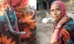 सांप को बताया बेटे का पुनर्जन्म- गांव में लेकर घूमी महिला- सांप ने भी.. सांप को बताया बेटे का पुनर्जन्म- गांव में लेकर घूमी महिला- सांप ने भी..