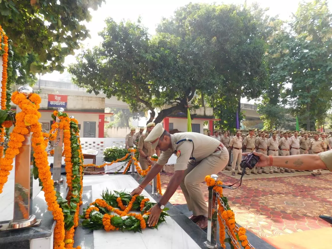 पुलिस स्मृति दिवस पर शहीद पुलिसकर्मियों को याद कर दी श्रद्धांजलि