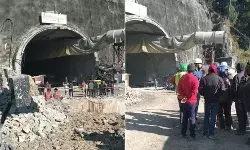 निर्माणाधीन टनल का हिस्सा ढहा तो दर्जनों मजदूर फंस गए- बचाव में जुटे.. निर्माणाधीन टनल का हिस्सा ढहा तो दर्जनों मजदूर फंस गए- बचाव में जुटे..