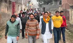 नारियल फोड़कर संपर्क मार्गो के निर्माण का काम कराया शुरू- बोले सूरज..