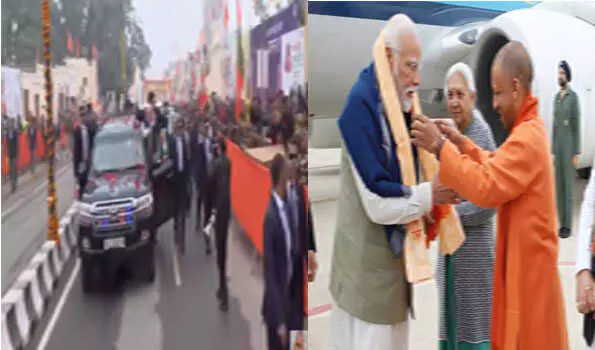 अयोध्या पहुंचे PM मोदी, फूल बरसा कर धर्मनगरी ने किया स्वागत