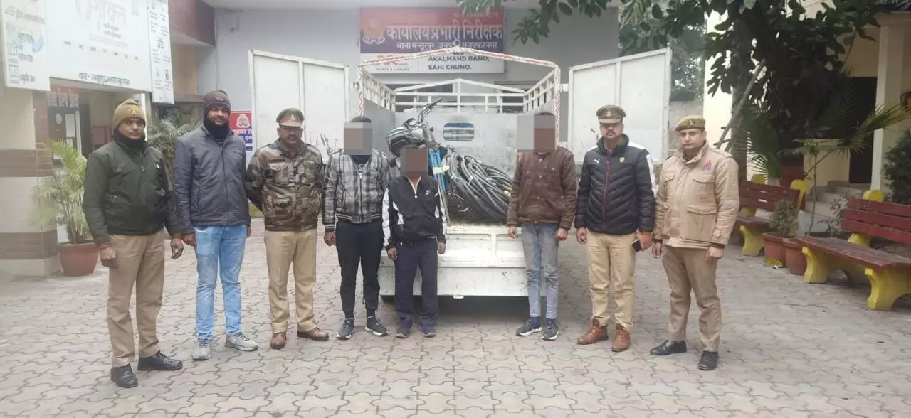 रेलवे को फटका लगाने वाले गैंग का भंडाफोड़- पैंड्रोल क्लिप, रोल केबल आदि..