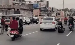 चालान काटना पड़ा भारी- ट्रैफिककर्मी को खिड़की पर लटकाकर घसीटा चालान काटना पड़ा भारी- ट्रैफिककर्मी को खिड़की पर लटकाकर घसीटा