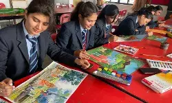 भारत अंतरिक्ष सप्ताह के अन्तर्गत ड्राईंग एवं पेन्टिंग प्रतियोगिता का हुआ आयोजन