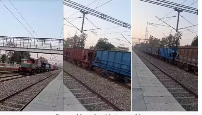 स्टेशन पर रुकी मालगाड़ी बगैर ड्राइवर ट्रैक पर दौड़ी- रिलीफ ट्रेन ने किया पीछा