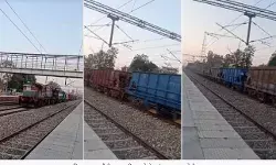 स्टेशन पर रुकी मालगाड़ी बगैर ड्राइवर ट्रैक पर दौड़ी- रिलीफ ट्रेन ने किया पीछा